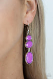 Tiers Of Tranquility - Purple Earrings - Paparazzi Accessories Earrings Bedazzle Me Pretty Mobile Fashion Boutique