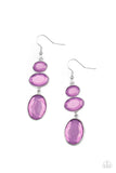 Tiers Of Tranquility - Purple Earrings - Paparazzi Accessories Earrings Bedazzle Me Pretty Mobile Fashion Boutique