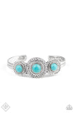 Tiger Retreat - Blue Bracelet - Paparazzi Accessories Bracelet Bedazzle Me Pretty Mobile Fashion Boutique