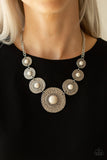 Tiger Trap - White Necklace - Paparazzi Accessories Necklace Bedazzle Me Pretty Mobile Fashion Boutique