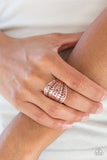Tiki Tribe - Copper Ring - Paparazzi Accessories Ring Bedazzle Me Pretty Mobile Fashion Boutique