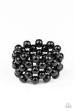 Tiki Tropicana - Black Bracelet - Paparazzi Accessories Bracelet Bedazzle Me Pretty Mobile Fashion Boutique