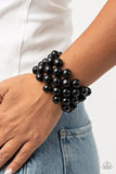 Tiki Tropicana - Black Bracelet - Paparazzi Accessories Bracelet Bedazzle Me Pretty Mobile Fashion Boutique