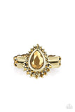 Till QUEENDOM Come - Brass Ring - Paparazzi Accessories Ring Bedazzle Me Pretty Mobile Fashion Boutique