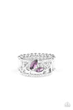 Tilted Twinkle - Purple Ring - Paparazzi Accessories Ring Bedazzle Me Pretty Mobile Fashion Boutique