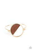 Timber Trade - Gold Bracelet - Paparazzi Accessories Bracelet Bedazzle Me Pretty Mobile Fashion Boutique