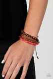 Timberland Trendsetter - Pink Bracelet - Paparazzi Accessories Bracelet Bedazzle Me Pretty Mobile Fashion Boutique
