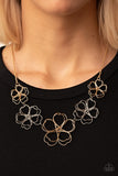 Time to GROW - Gold Necklace - Paparazzi Accessories Necklace Bedazzle Me Pretty Mobile Fashion Boutique