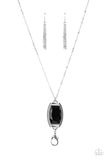 Timeless Tale - Black Lanyard - Paparazzi Accessories Lanyard Bedazzle Me Pretty Mobile Fashion Boutique