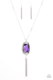 Timeless Talisman - Purple Necklace - Paparazzi Accessories Necklace Bedazzle Me Pretty Mobile Fashion Boutique