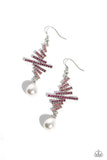 Timeless Tapestry - Pink Earrings - Paparazzi Accessories Earrings Bedazzle Me Pretty Mobile Fashion Boutique