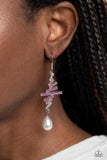Timeless Tapestry - Pink Earrings - Paparazzi Accessories Earrings Bedazzle Me Pretty Mobile Fashion Boutique