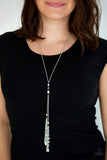 Timeless Tassels - White Necklace - Paparazzi Accessories Necklace Bedazzle Me Pretty Mobile Fashion Boutique