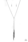 Timeless Tassels - White Necklace - Paparazzi Accessories Necklace Bedazzle Me Pretty Mobile Fashion Boutique