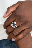 Timeless Tiaras - Blue Ring - Paparazzi Accessories Ring Bedazzle Me Pretty Mobile Fashion Boutique