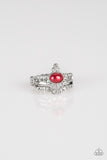 Timeless Tiaras - Red Ring - Paparazzi Accessories Ring Bedazzle Me Pretty Mobile Fashion Boutique