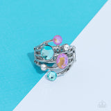Timeless Trickle - Blue Ring - Paparazzi Accessories Ring Bedazzle Me Pretty Mobile Fashion Boutique