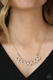 Timeless Trimmings - Gold Necklace - Paparazzi Accessories Necklace Bedazzle Me Pretty Mobile Fashion Boutique