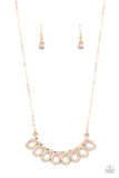 Timeless Trimmings - Gold Necklace - Paparazzi Accessories Necklace Bedazzle Me Pretty Mobile Fashion Boutique