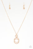 Timeless Trio - Gold Necklace - Paparazzi Accessories Necklace Bedazzle Me Pretty Mobile Fashion Boutique