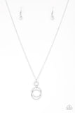 Timeless Trio - White Necklace - Paparazzi Accessories Necklace Bedazzle Me Pretty Mobile Fashion Boutique