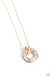 Timeless Triumph - Gold Necklace - Paparazzi Accessories Necklace Bedazzle Me Pretty Mobile Fashion Boutique
