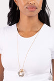Timeless Triumph - Gold Necklace - Paparazzi Accessories Necklace Bedazzle Me Pretty Mobile Fashion Boutique
