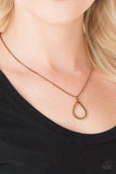 Timeless Twinkle - Copper Necklace - Paparazzi Accessories Necklace Bedazzle Me Pretty Mobile Fashion Boutique