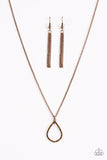 Timeless Twinkle - Copper Necklace - Paparazzi Accessories Necklace Bedazzle Me Pretty Mobile Fashion Boutique