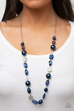 Timelessly Tailored - Blue Necklace - Paparazzi Accessories Necklace Bedazzle Me Pretty Mobile Fashion Boutique