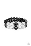 Timelessly Tea Party - Black Bracelet - Paparazzi Accessories Bracelet Bedazzle Me Pretty Mobile Fashion Boutique