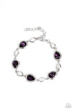 Timelessly Teary - Purple Bracelet - Paparazzi Accessories Bracelet Bedazzle Me Pretty Mobile Fashion Boutique