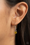 Timelessly Tilted - Yellow Necklace - Paparazzi Accessories Necklace Bedazzle Me Pretty Mobile Fashion Boutique