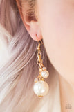 Timelessly Traditional - Gold Earrings - Paparazzi Accessories Earrings Bedazzle Me Pretty Mobile Fashion Boutique