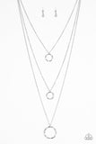Timelessly Twisted - White Necklace - Paparazzi Accessories Necklace Bedazzle Me Pretty Mobile Fashion Boutique