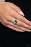 Tip the Balance - Green Ring - Paparazzi Accessories Ring Bedazzle Me Pretty Mobile Fashion Boutique