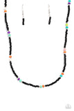 Tis the SEA-SUN - Black Necklace - Paparazzi Accessories Necklace Bedazzle Me Pretty Mobile Fashion Boutique