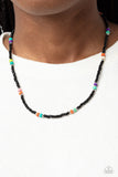 Tis the SEA-SUN - Black Necklace - Paparazzi Accessories Necklace Bedazzle Me Pretty Mobile Fashion Boutique