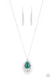 Titanic Trinket - Green Necklace - Paparazzi Accessories Necklace Bedazzle Me Pretty Mobile Fashion Boutique