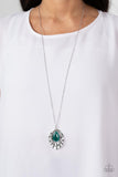 Titanic Trinket - Green Necklace - Paparazzi Accessories Necklace Bedazzle Me Pretty Mobile Fashion Boutique