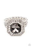 Title Match - Silver Ring - Paparazzi Accessories Ring Bedazzle Me Pretty Mobile Fashion Boutique