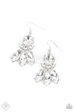 To Have and to SPARKLE - White Earrings - Paparazzi Accessories Earrings Bedazzle Me Pretty Mobile Fashion Boutique