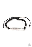 To Live, To Learn, To Love - Black Bracelet - Paparazzi Accessories Bracelet Bedazzle Me Pretty Mobile Fashion Boutique