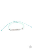To Live, To Learn, To Love - Blue Bracelet - Paparazzi Accessories Bracelet FS-Bedazzle Me Pretty Mobile Fashion Boutique