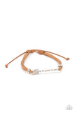 To Live, To Learn, To Love - Brown Bracelet - Paparazzi Accessories Bracelet Bedazzle Me Pretty Mobile Fashion Boutique