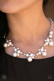 Toast To Perfection - White Necklace - Paparazzi Accessories Necklace Bedazzle Me Pretty Mobile Fashion Boutique
