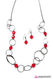 Today Is A New Day - Red Necklace - Paparazzi Accessories Necklace Bedazzle Me Pretty Mobile Fashion Boutique