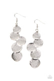 Token Gesture - Silver Earrings - Paparazzi Accessories Earrings Bedazzle Me Pretty Mobile Fashion Boutique