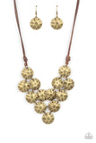 Token Treasure - Brass Necklace - Paparazzi Accessories Necklace Bedazzle Me Pretty Mobile Fashion Boutique