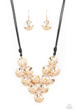 Token Treasure - Gold Necklace - Paparazzi Accessories Necklace Bedazzle Me Pretty Mobile Fashion Boutique